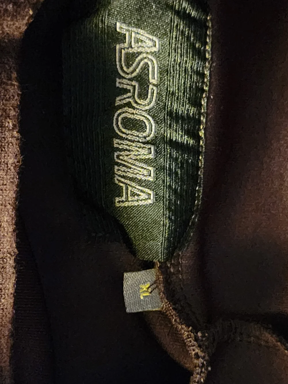 Roma Brown ASROMA Logo Sweatshirt Label Detail